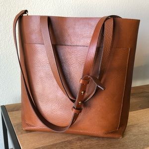 Madewell Medium Transport Tote English Saddle